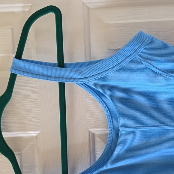 SO BRAND WOMENS JUNIOR SIZE BLUE RIBBED TANK TOP SIZE LARGE - Picture 3 of 12